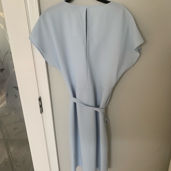 Topshop Baby Blue A-Line Wrap Dress NWT - Picture 4 of 4